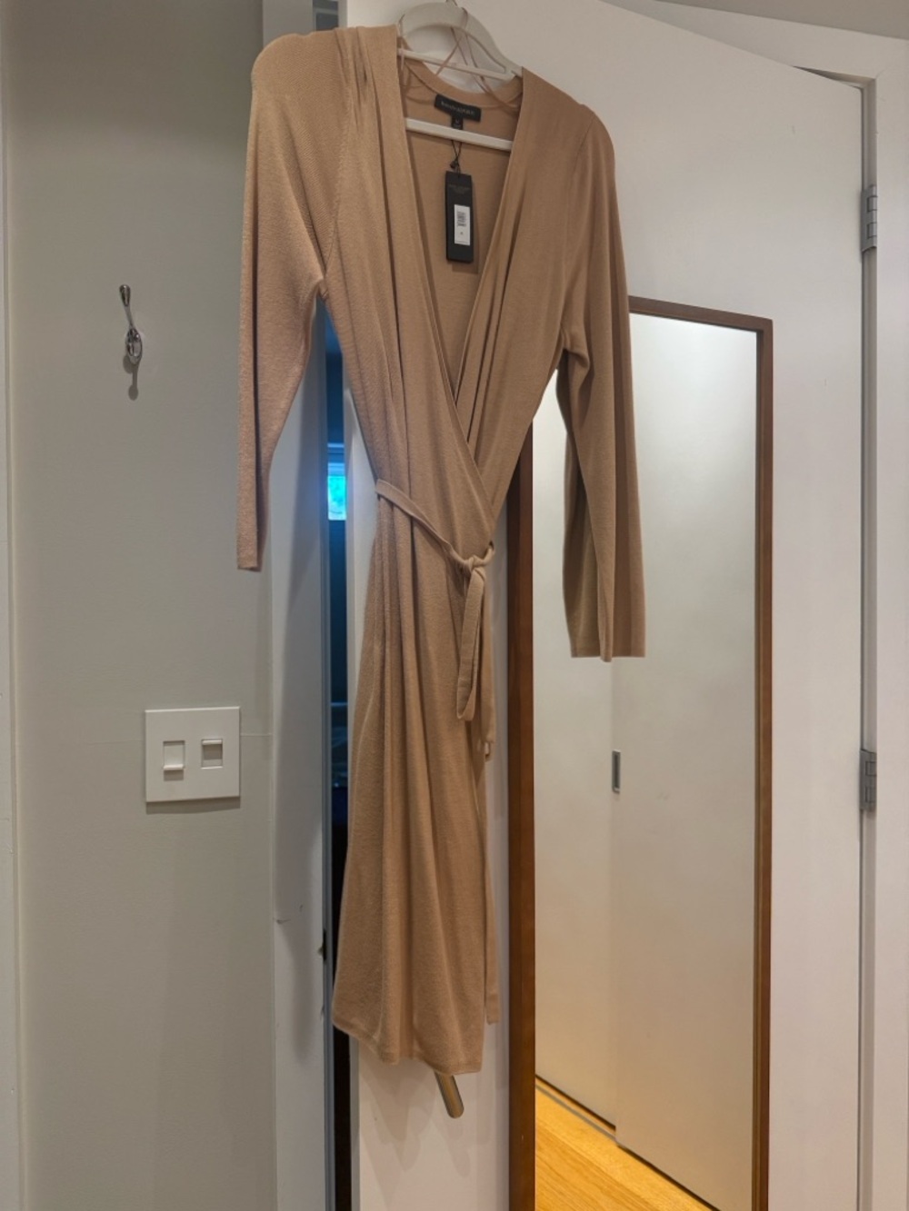 Banana Republic Camel Wrap Dress with Long Sleeves